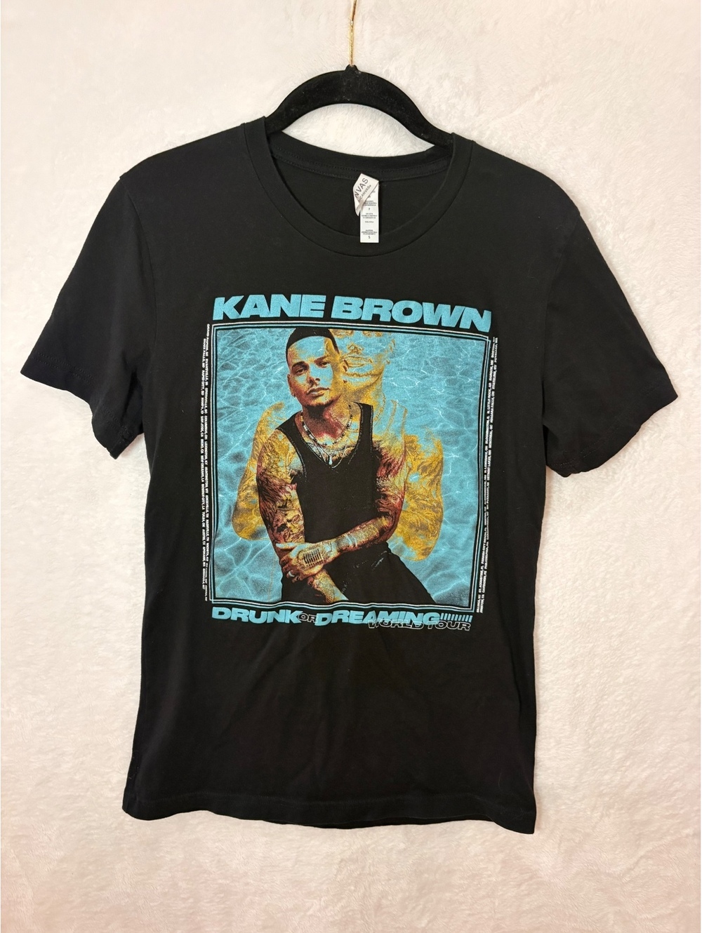 Kane Brown Drunk or Dreaming World Tour Graphic Tee Women’s Small Black 2023 Tee